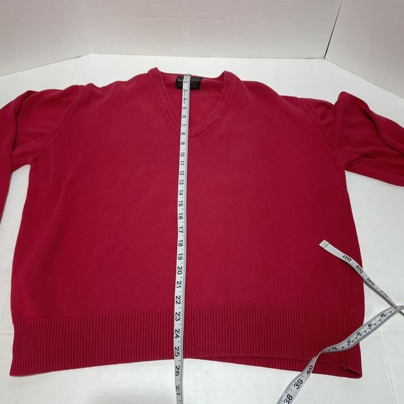 Vintage Lord Jeff V Neck Sweater, Red, XL, USA, 19th Hole Collection - Picture 7 of 8